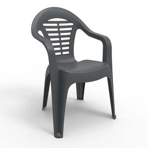 Set di 6 Sedie Impilabili in Plastica per Esterni Menorca, Design Contemporaneo di Alta Qualità per Arredamento da Giardino - Product Image 4