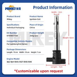ملف إشعال MIKEY 07K905715D لسيارات لامبورغيني هوراكان كوبيه LP5802 سبايدر LP600-4 LP610-4 سبايدر لـ UF575 07K905715A 07K905715B - Product Image 2