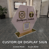 Plaque personnalisée en acrylique pour bureau, avec code QR pour les réseaux sociaux Instagram, pré-assemblée, Kexian WQ0500