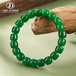 Pulsera de Jade Hetian Verde de Alta Imitación de 8mm, Diferentes Estilos, Pulseras para Mujer, Brazaletes para Hombre <span class=keywords><strong>y</strong></span> Mujer, Regalo - Product Image 1