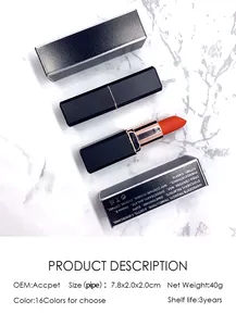 Wholesale Cosmetics Own Brand Private Label Bulk 16 Colors Matte Lipstick Long Lasting Lip Makeup Lip Stick