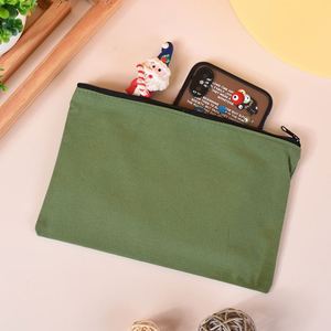 Lot de trousses de maquillage et étuis à crayons en toile imprimée, multicolores, avec fermeture éclair, pour usage quotidien - Product Image 6