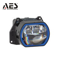 Lentille de projecteur AES UPS TIR Triple Laser Carré pour phare de voiture, projecteur de phare Hi/Lo 45W/90W, éclairage à coupe plate
