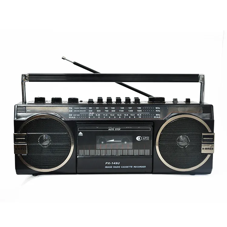 Mini Radio Am Fm Portable k, électronique, lecteur et enregistreur à Double Cassette, Usb, Cd
