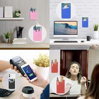 Tarjetero para Teléfono, Adhesivo para la Parte Posterior del Celular, Gran Almacenamiento, Compatible con iPhone, Android, Samsung Galaxy