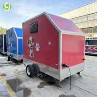 Remorque mobile entièrement équipée pour le lavage des chiens, remorque de salon de toilettage pour animaux de compagnie sur mesure