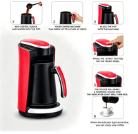 Machine à café électrique portable certifiée par brevet, machine à café individuelle, cafetière turque en acier inoxydable 304