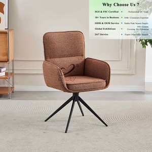 <span class=keywords><strong>Chaise</strong></span> de salle à manger OKAY pivotante, nouveau design, pour chambre à coucher, salle à manger, style moderne minimaliste, fauteuil à usage général, chaises de salle à manger en tissu velours - Product Image 1