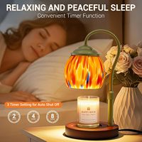 Lampe chauffe-bougie électrique avec minuterie, variateur d'intensité et hauteur réglable - Utilisation sur table en intérieur pour cadeaux de pendaison de crémaillère et d'anniversaire