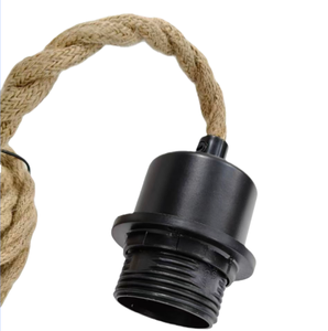 Kit de <span class=keywords><strong>cable</strong></span> de luz colgante de cuerda de cáñamo <span class=keywords><strong>con</strong></span> interruptor de atenuación <span class=keywords><strong>Cable</strong></span> de 4M AC 165-265V soporte de lámpara de bombilla roscada estilo tornillo - Product Image 6