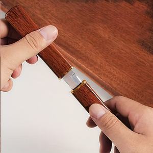 Ensemble de couverts de voyage |   Ensemble compact de couteau et de fourchette à emboîtement |   Couverts en plastique durable à texture bois - Product Image 3