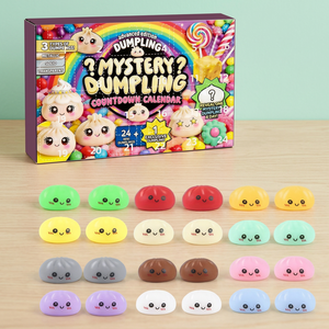 24pcs Plastic Mystery Dumplings Squishy Countdown <b>Calendar</b> Mini Bun Squishies Toy Squeeze Sensory Fidget Dumpling Gift Boxes - Product Image 2