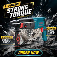 Marteau perforateur rotatif professionnel 26 mm 850 W pour béton, travaux de construction, rénovation et installation, certifié CE EMC