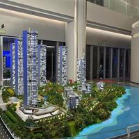 Maqueta Arquitectónica a Escala 1:100, Diseño de Modelo de Edificio en 3D con Materiales Personalizados e Iluminación LED