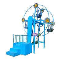 Mini-Grande Roue Non Motorisée pour Enfants - Construction en Plastique et Métal pour Utilisation Extérieure et Intérieure, Idéale pour Centres Commerciaux et Parcs d'Attractions