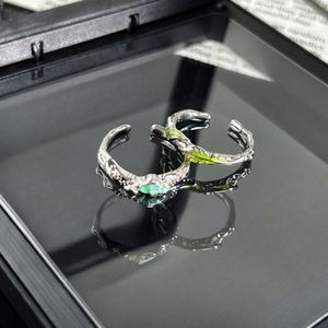 Fine Jewelry Irregular Band <b>Ring</b> Women Y2K Blue Oil Drop Minimalist Aquamarine Zircon Drop Glaze Personalized Open <b>Adjust</b> <b>Ring</b> - Product Image 6