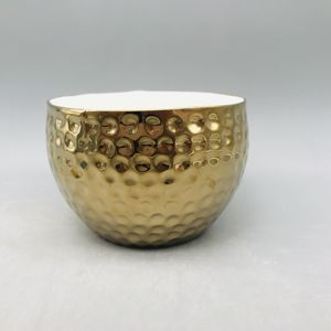 Proveedor de China, gran oferta, maceta chapada en cerámica de porcelana dorada - Product Image 5