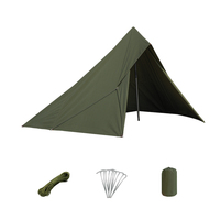 Tente de survie portable quatre saisons Chuanyeren en toile de bâche T/C, simple couche, une chambre, pour camping et bushcraft