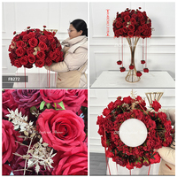 Boule florale rose pour mariage, décoration de centre de table, guirlande, fausse boule de fleurs, décoration d'événements et de fêtes, hydrangea, rose