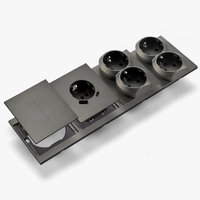 Interruptores y Enchufes de Pared WESA Ultrafinos con Botón Pulsador EU de 1/2/3 Vías con Enchufe USB Tipo C, Combinación Libre, Diseño Moderno de Lujo