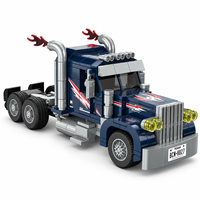 Yarı Kamyon Yapı Taşları Seti Ağır Hizmet Tipi Traktör Kamyon Modeli İnşaat Oyuncak Araç Yapım Seti Çocuklar ve Gençler için Sergileme Hediyesi