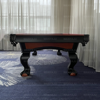 Viktoria nisches Design Alter Vintage-Stil Hand gefertigter Billardtisch Klassischer maß gefertigter geschnitzter Massivholz-Billardtisch