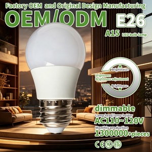 Bombilla LED A15 E26 AC110V, Regulable, Pantalla de Silicona, Base de Aluminio Recubierta de Plástico, Índice de Reproducción Cromática Ra80 - Product Image 1
