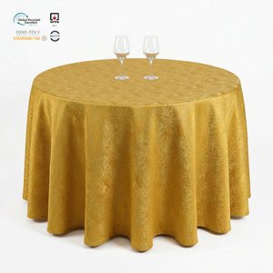 Wholesale Stain Resistant for 8ft Jacquard Damask <b>Tablecloth</b> Polyester Eco-Friendly for Banquet Hall & Wedding - Product Image 1