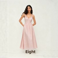 Gaun Maxi Biru Muda Elegan untuk Wanita, Seksi dengan Punggung Terbuka, Tanpa Lengan, Kerah V, Model A-Line, Gaun Panjang untuk Musim Panas, Pakaian Pantai