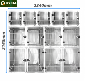 Gabbia per Gatti in Acciaio Inox 304 Resistente, Multiporta, Facile da Pulire, per Negozi di <span class=keywords><strong>Animali</strong></span>, Rifugi e Forniture per Ospedali Veterinari - Product Image 4