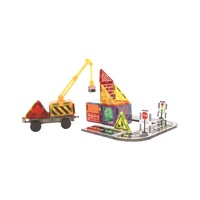Source transfrontalière blocs de construction à aimant fort Film de fenêtre de Construction de trafic urbain ensembles de grues colorées emballage en plastique