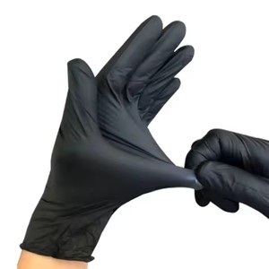 Guantes Negros Desechables de Alta Resistencia, Sin Polvo, de Nitrilo, para Blanqueamiento Dental y Multiusos - Product Image 1