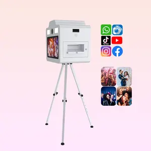 Festival Essential Box Photo Booth Professional Photo Booth Green Touch Screen Self Service Photo Booth For Events