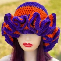 Nouvelle tendance, vente en gros, chapeau en crochet, chapeau en crochet fait main, chapeau seau en tricot pour femmes, adolescentes, extérieur, bord festonné, chapeau de carnaval