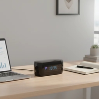 Caméra Réveil WiFi Sans Fil 1080P avec Zoom Optique CMOS 10x-20x, Vision Nocturne Infrarouge, Moniteur Bébé Domestique, Prise en Charge Carte et Cloud