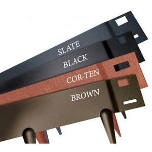 Bordure de jardin rectangulaire en acier Corten, clôture paysagère en métal avec installation facile, design moderne - Product Image 5