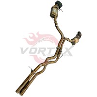 Échappement Catback Valvetronic VORTEX Titanium Grade TA1 pour AUDI RS6/RS7 C8 4.0T 2013-2024, fixation directe, télécommande, finition bleu brûlé