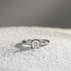 RINNTIN STKR02 Elegante Anello da Donna in Acciaio Inossidabile 304 Placcato Oro 18K con Zirconia Cubica per Fidanzamento e Matrimonio - Product Image 5