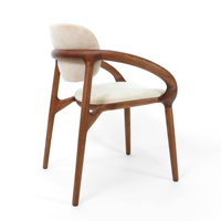 Chaises de salle à manger en bois massif avec revêtement et dossier en PU pour hôtels, restaurants, mobilier moderne de haute qualité de style nordique
