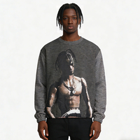 Sweat-shirt à col rond pour homme avec impression photo personnalisée, style tapisserie vintage, tissé, motif tapis