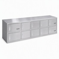 Armoire à chaussures sur mesure en acier inoxydable 304, casier de rangement pour chaussures simple ou double face pour salle blanche, laboratoire, atelier, vestiaire