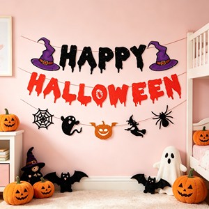 Nuevo Banner Decorativo para Fiestas de Halloween, Fondo de Escenario con Diseño de Bandera - Product Image 2