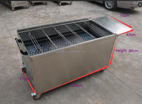 Grill à poulet au charbon de bois avec rotation automatique pour une cuisson uniforme, idéal pour les restaurants, les stands de nourriture de rue et les barbecues HJ-KJL6