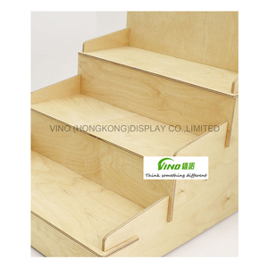 Wooden Retail Display Stand 3 Tier Countertop Rack Product <b>Shelf</b> for Vendor Use - Product Image 4