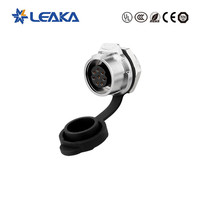 IP67 étanche 8pin LP16 connecteur circulaire Aviation PVC Nylon bouchon à vis avec câble d'alimentation mâle/femelle fil bride en métal