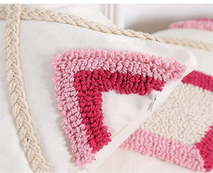 Moderno <span class=keywords><strong>marroquí</strong></span> punzón <span class=keywords><strong>aguja</strong></span> <span class=keywords><strong>bordado</strong></span> Rosa funda de almohada hogar sofá sala de estar decoración cubierta - Product Image 6