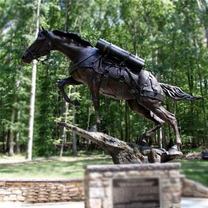 जीवन आकार कांस्य खड़े घोड़े के लिए आउटडोर उद्यान वर्ग - Product Image 2