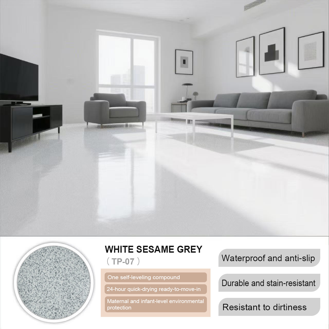 Gris sésame blanc