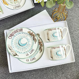 Best Selling European Luxury Moon Collection Restaurant Set Ceramic <b>Cup</b> <b>Saucer</b> - Product Image 1