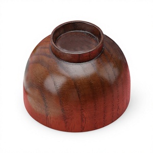 Bol de service en bois d'acacia poli style piédestal, pour la cuisine, réutilisable, compatible lave-vaisselle, fait main, écologique, pour les fêtes - Product Image 2